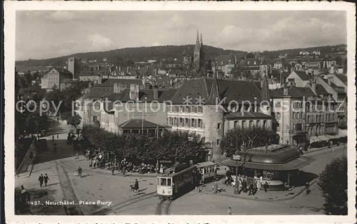 Strassenbahn Neuchatel Place Pury