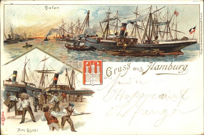 HAMBURG  CITY Hafen Am Quai