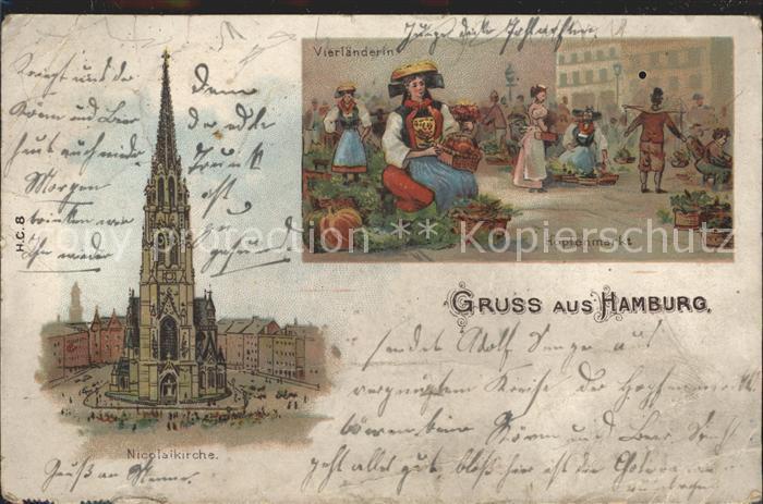 HAMBURG  CITY Hopfenmarkt Nicolaikirche