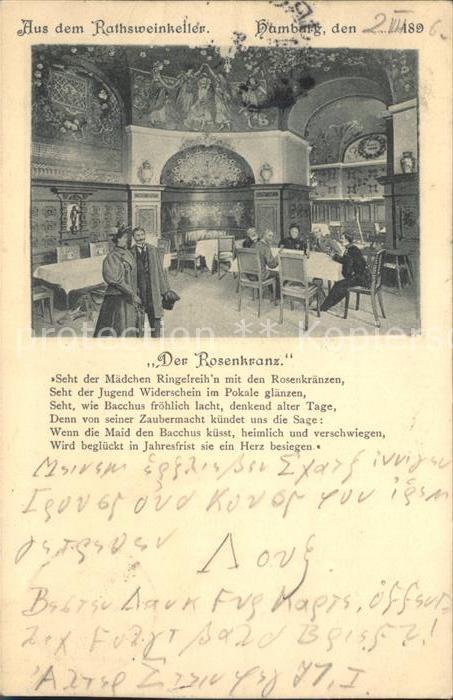 HAMBURG  CITY Aus dem Rathsweinkeller Der Rosenkranz
