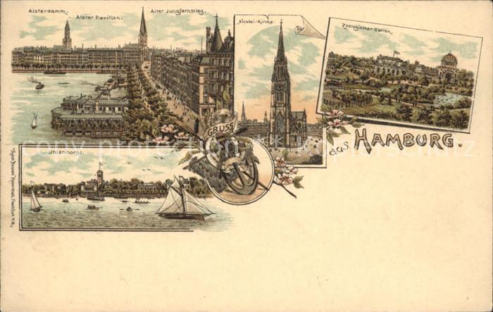 HAMBURG  CITY Alsterdamm Alter Jungfernstieg Zoologischer Garten