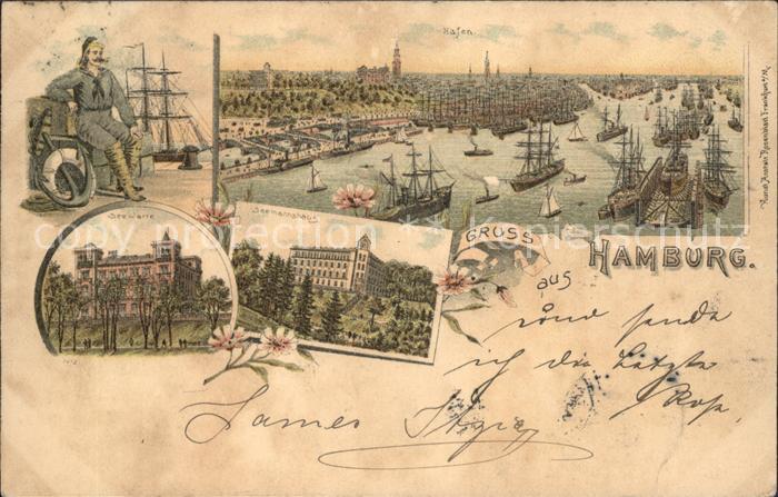 HAMBURG  CITY Seemannshaus Seewarte Hafen