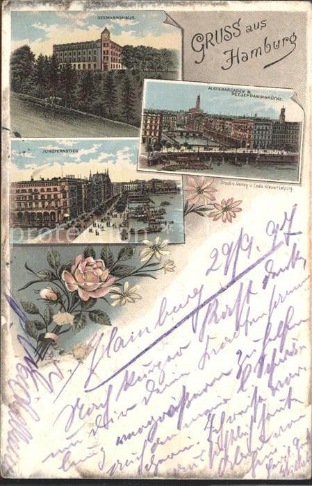 HAMBURG  CITY Seemannshaus Jungfernstieg Reesendammbruecke