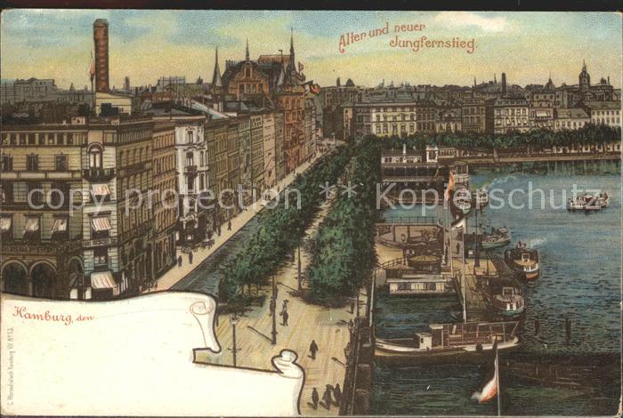 HAMBURG  CITY Alter und neuer Jungfernstieg