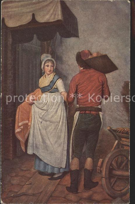 HAMBURG  CITY Maerzfeier Kuenstlerkarte Schlachter und Koechin