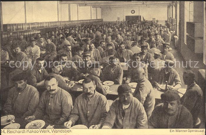 Wandsbek Reichardt- Kakao- Werk Maenner- Speisesaal