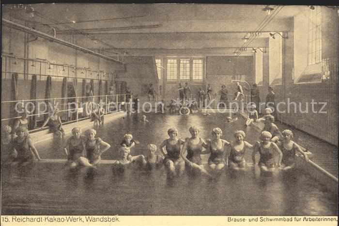 Wandsbek Reichardt- Kakao- Werk Brause- und Schwimmbad fuer Arbeiterinnen