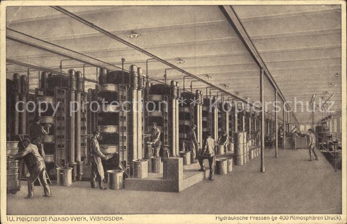 Wandsbek Reichardt- Kakao- Werk Hydraulische Pressen