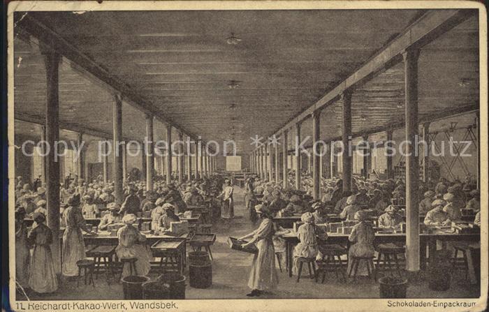 Wandsbek Reichardt- Kakao- Werk Schokoladen- Einpackraum
