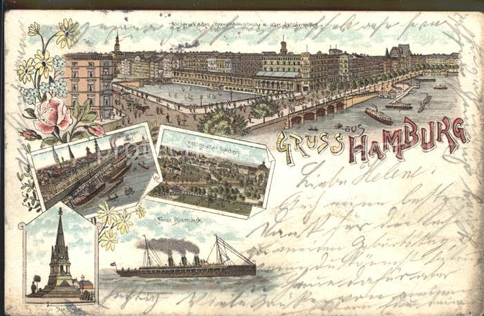 HAMBURG CITY Zoologischer Garten Fuerst Bismarck Alsterarkaden