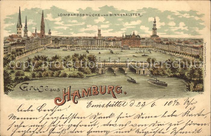 HAMBURG CITY Lombardsbruecke Binnenalster