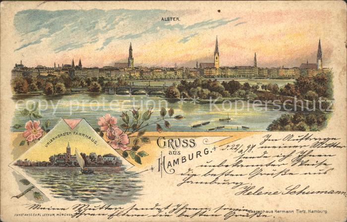 HAMBURG CITY Alster Uhlenhorster Faehrhaus