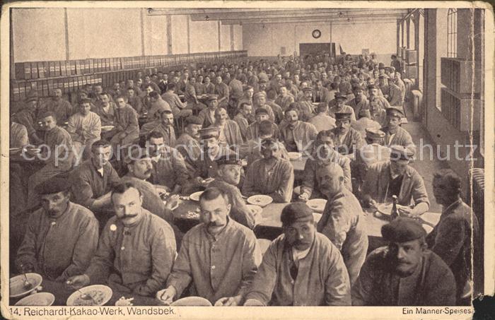 Wandsbek Reichardt- Kakao- Werk Maenner- Speisesaal