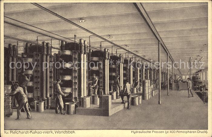 Wandsbek Reichardt- Kakao- Werk Hydraulische Pressen