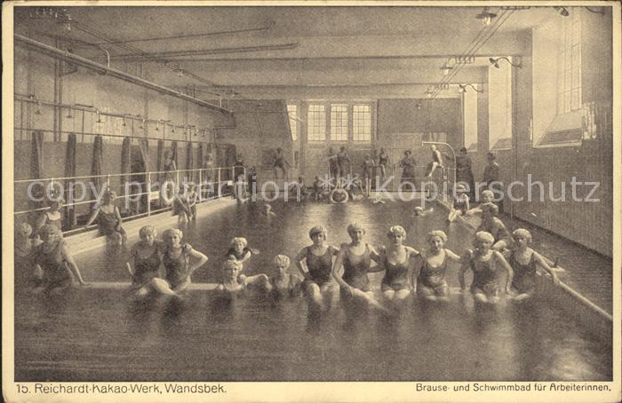 Wandsbek Reichardt- Kakao- Werk Brause- und Schwimmbad fuer Arbeiterinnen