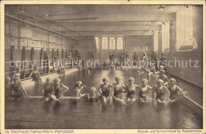 Wandsbek Reichardt- Kakao- Werk Brause- und Schwimmbad fuer Arbeiterinnen