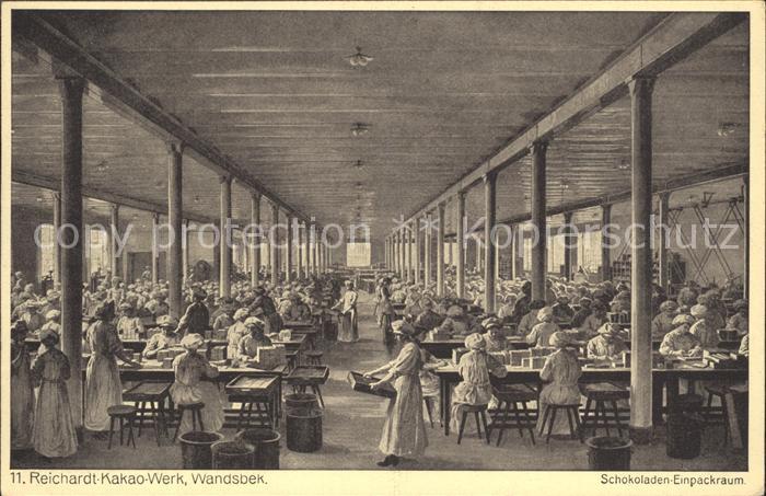 Wandsbek Reichardt- Kakao- Werk Schokoladen- Einpackraum