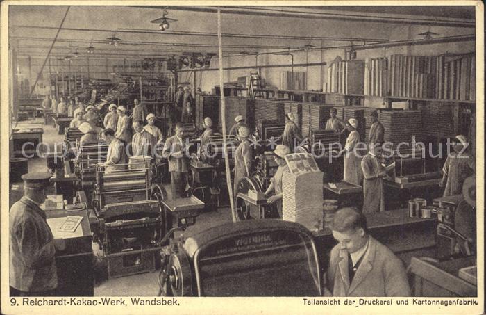 Wandsbek Reichardt- Kakao- Werk Druckerei Kartonnagenfabrik