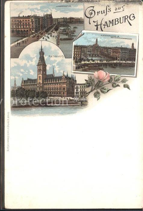 HAMBURG  CITY Jungfernstieg Rathaus
