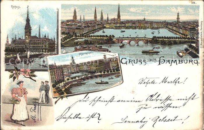 HAMBURG  CITY Rathaus Alsterarkaden