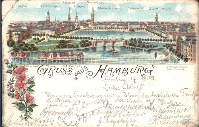 HAMBURG  CITY Rathaus Kunsthalle Jacobikirche