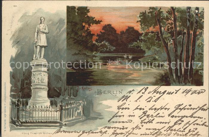 BERLIN  CITY Tiergarten Koenig Friedrich Wilhelm Denkmal