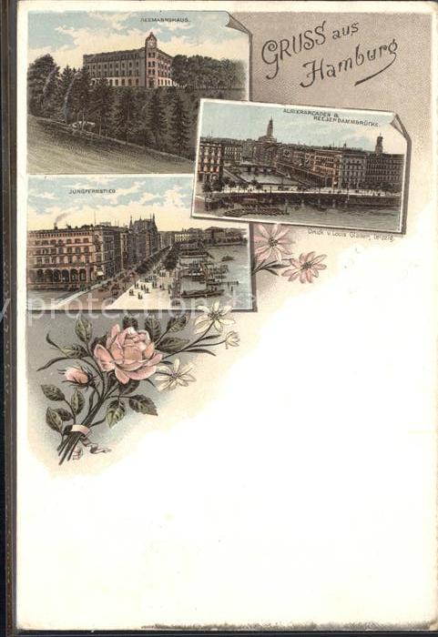 HAMBURG  CITY Seemannshaus Jungfernstieg Alsterarkaden