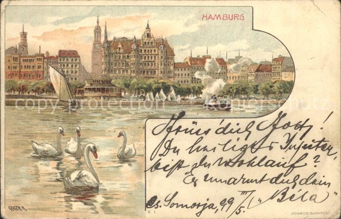 HAMBURG  CITY Schwaene Dampfschiff