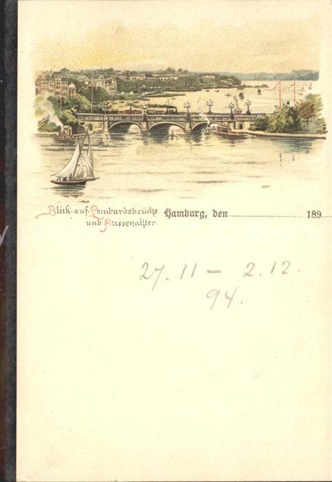 HAMBURG  CITY Lombardsbruecke Aussenalster