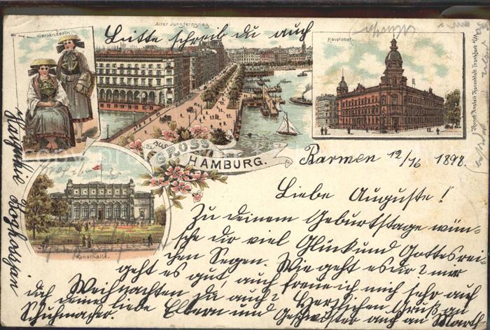 HAMBURG  CITY Vierlaenderin Kunsthalle Hauptpost