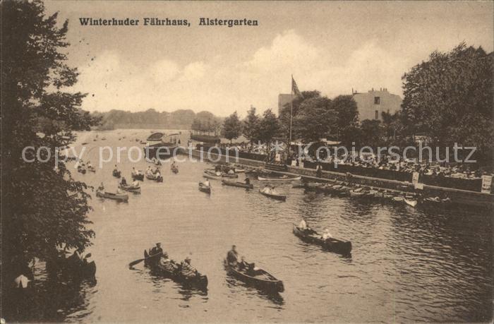 HAMBURG  CITY Winterhuder Faehrhaus Alstergarten