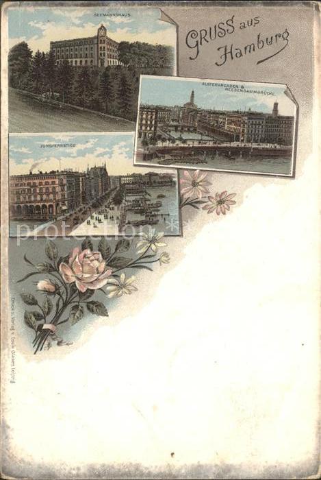 HAMBURG  CITY Seemannshaus Jungfernstieg Alsterarkaden