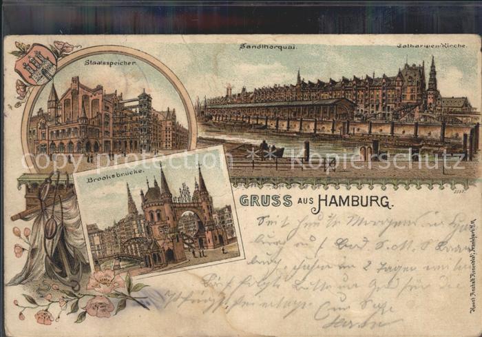HAMBURG  CITY Staatsspeicher Brooksbruecke Katharinen- Kirche