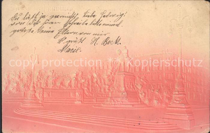 HAMBURG  CITY Denkmal Kaiser Wilhelm