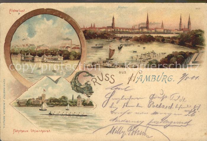 HAMBURG  CITY Faehrhaus Uhlenhorst Alster