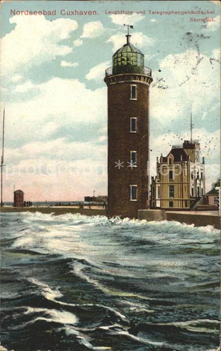 Cuxhaven Nordseebad Leuchtturm Telegraphengebaeude