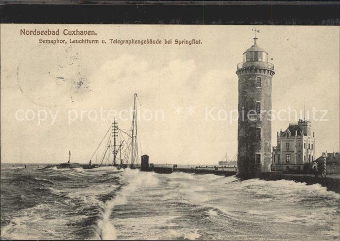 Cuxhaven Nordseebad Semaphor Leuchtturm Telegraphengebaeude