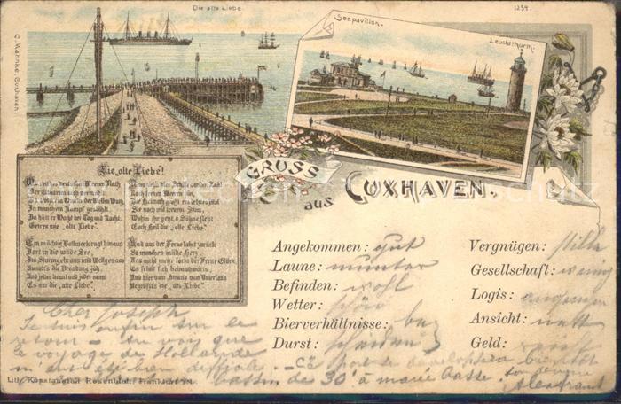 Cuxhaven Nordseebad Alte Liebe Seepavillon Leuchtturm