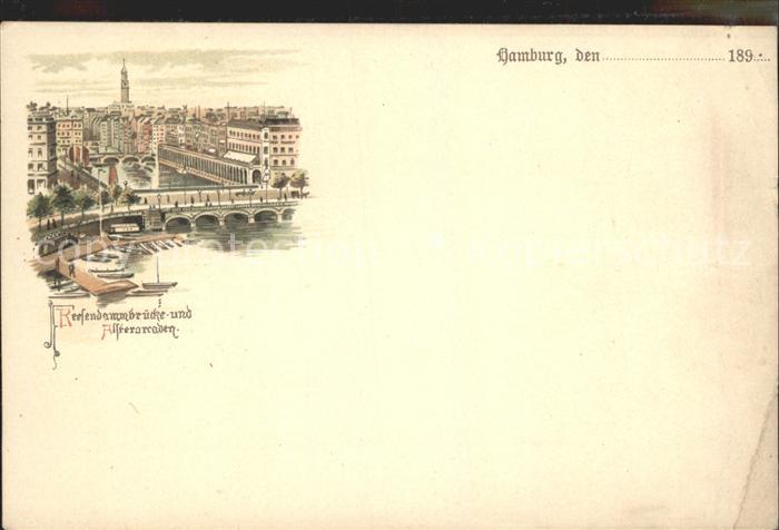 HAMBURG  CITY Reesendammbruecke Alsterarkaden