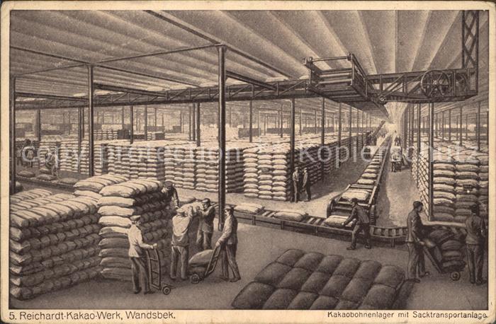 Wandsbek Reichardt- Kakao- Werk Kakaobohnenlager