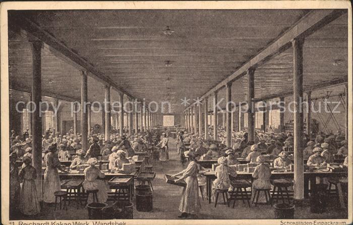 Wandsbek Reichardt- Kakao- Werk Schokoladen- Einpackraum