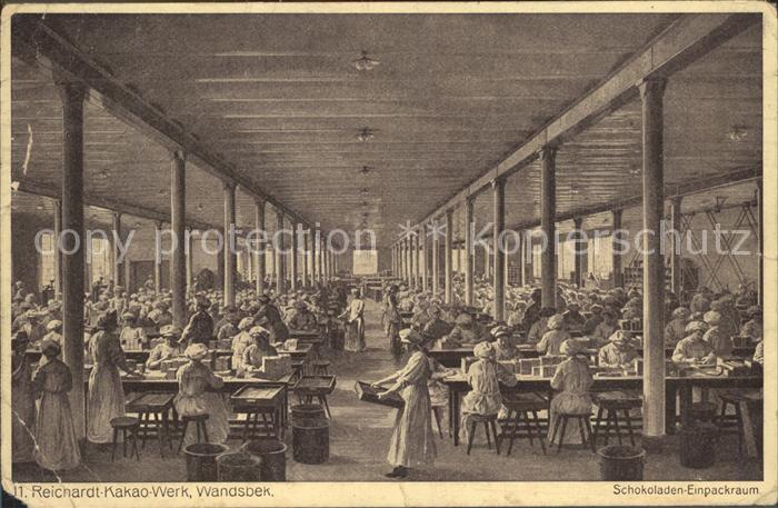 Wandsbek Reichardt- Kakao- Werk Schokoladen- Einpackraum