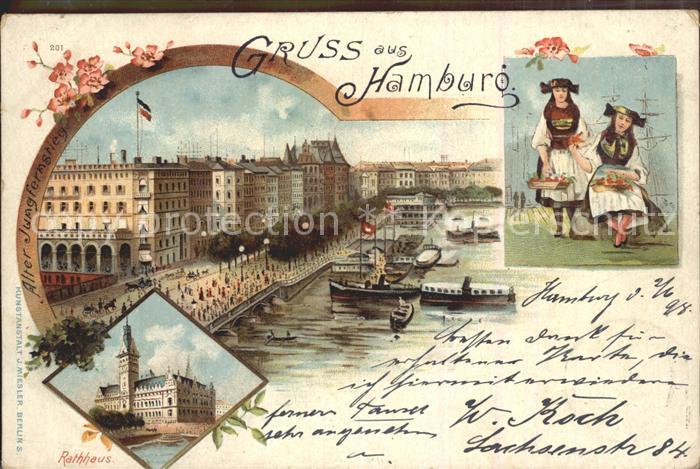 HAMBURG  CITY Rathaus Vierlaenderinnen