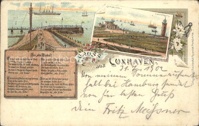 Cuxhaven Nordseebad Alte Liebe Leuchtturm