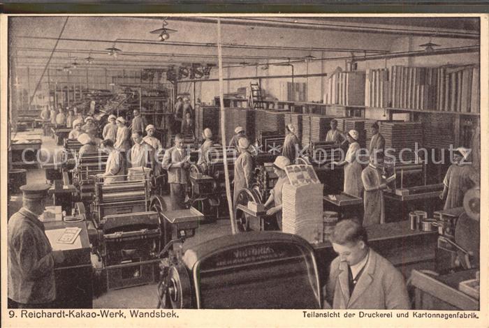 Wandsbek Reichardt- Kakao- Werk Druckerei Kartonnagenfabrik