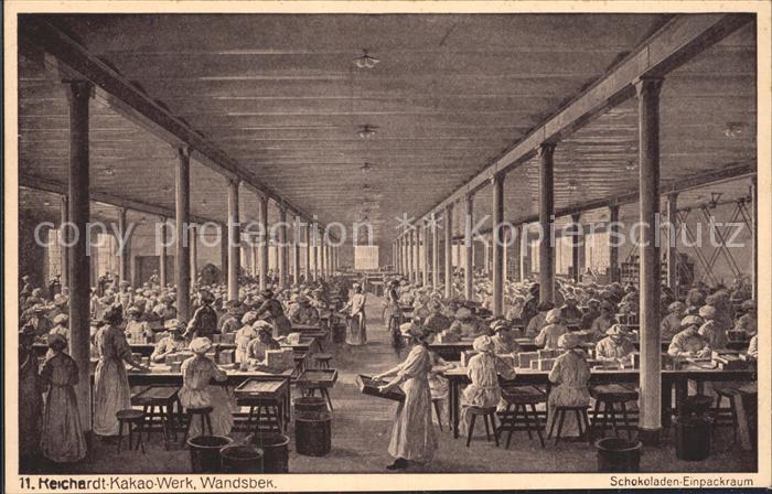Wandsbek Reichardt- Kakao- Werk Schokoladen- Einpackraum
