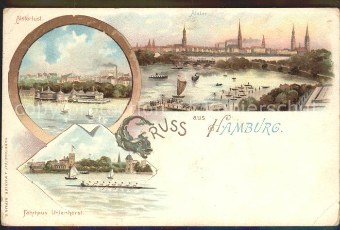 HAMBURG  CITY Faehrhaus Uhlenhorst Alster