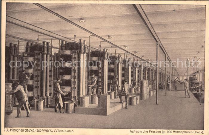 Wandsbek Reichardt- Kakao- Werk Hydraulische Pressen