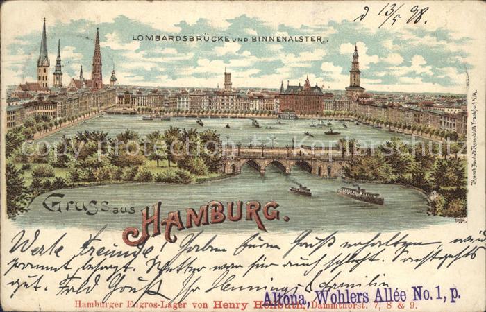 HAMBURG  CITY Lombardsbruecke Binnenalster