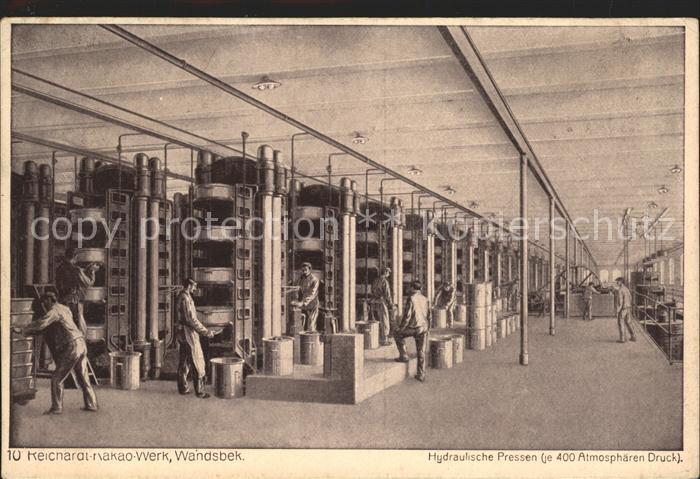 Wandsbek Reichardt- Kakao- Werk Hydraulische Pressen